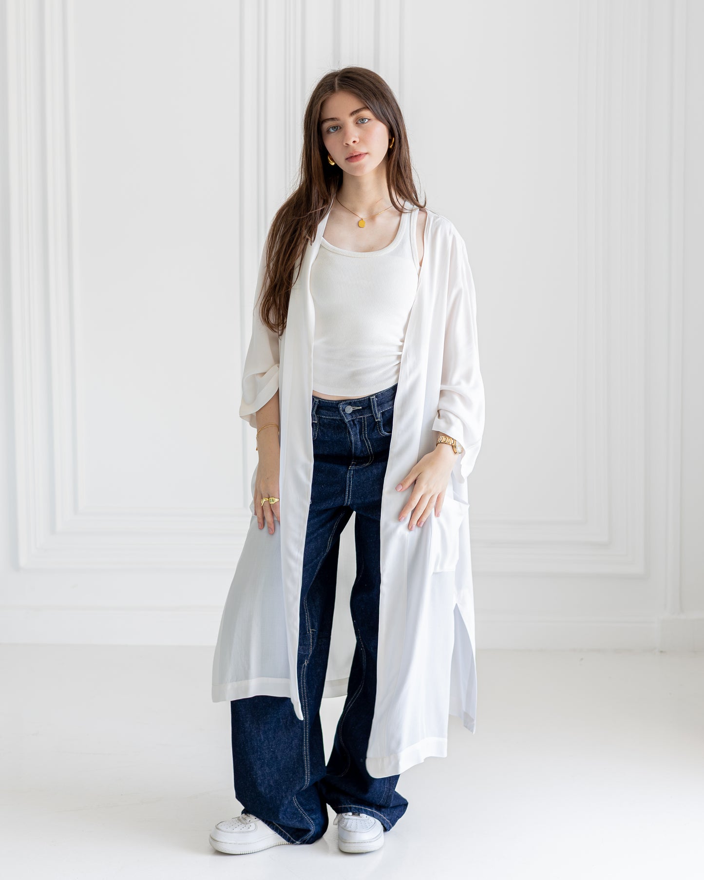 The Mira Cardigan in white