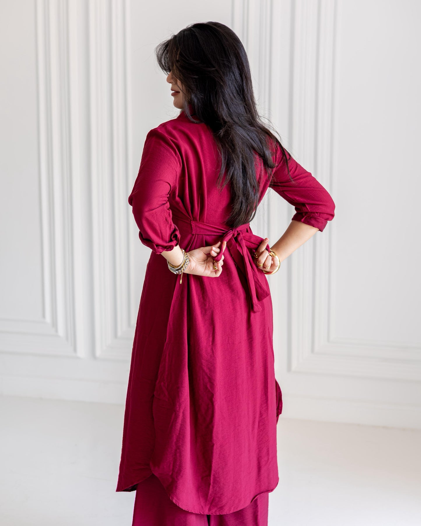 The Leiné Set in burgundy