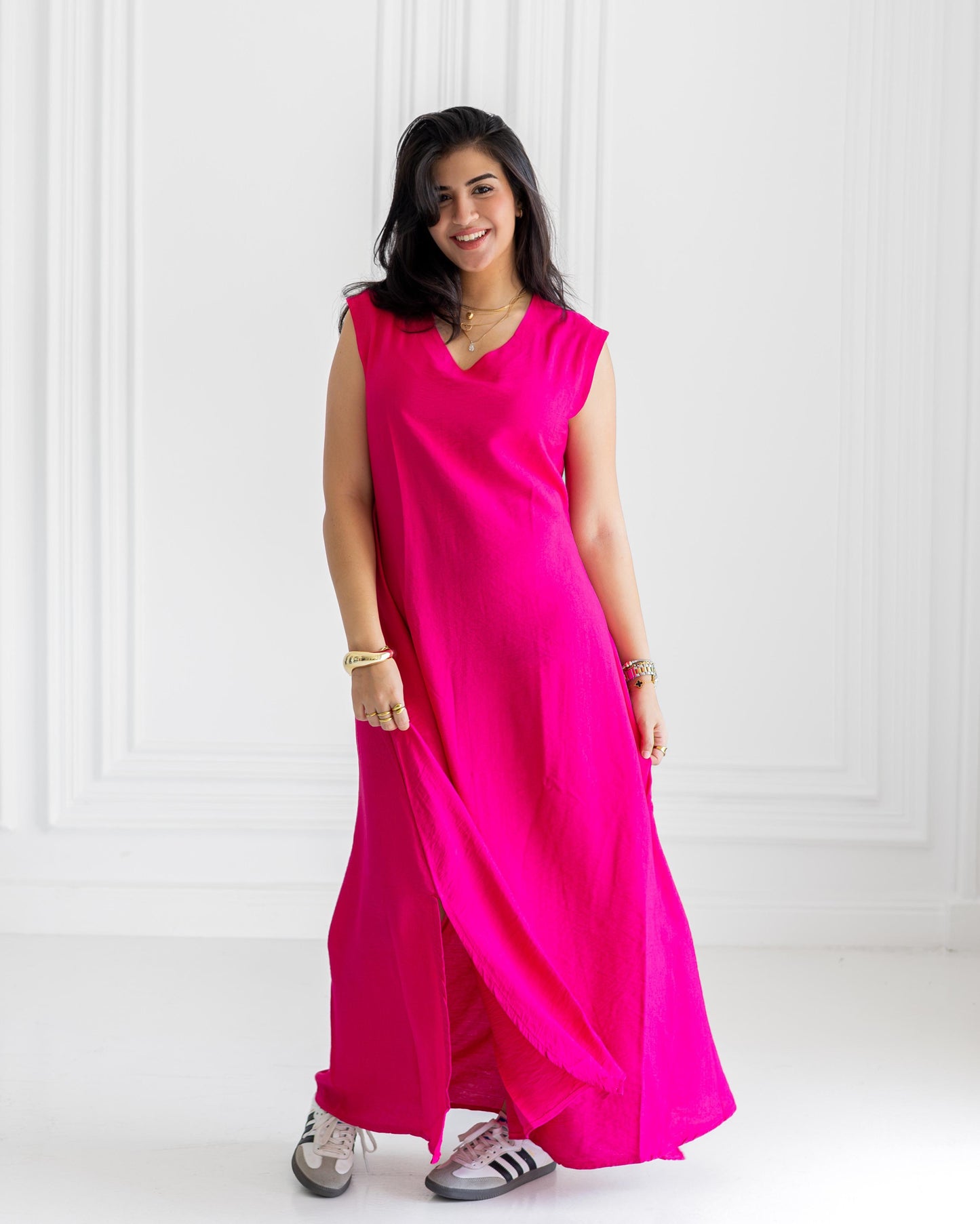 Ayla Dress in hot pink