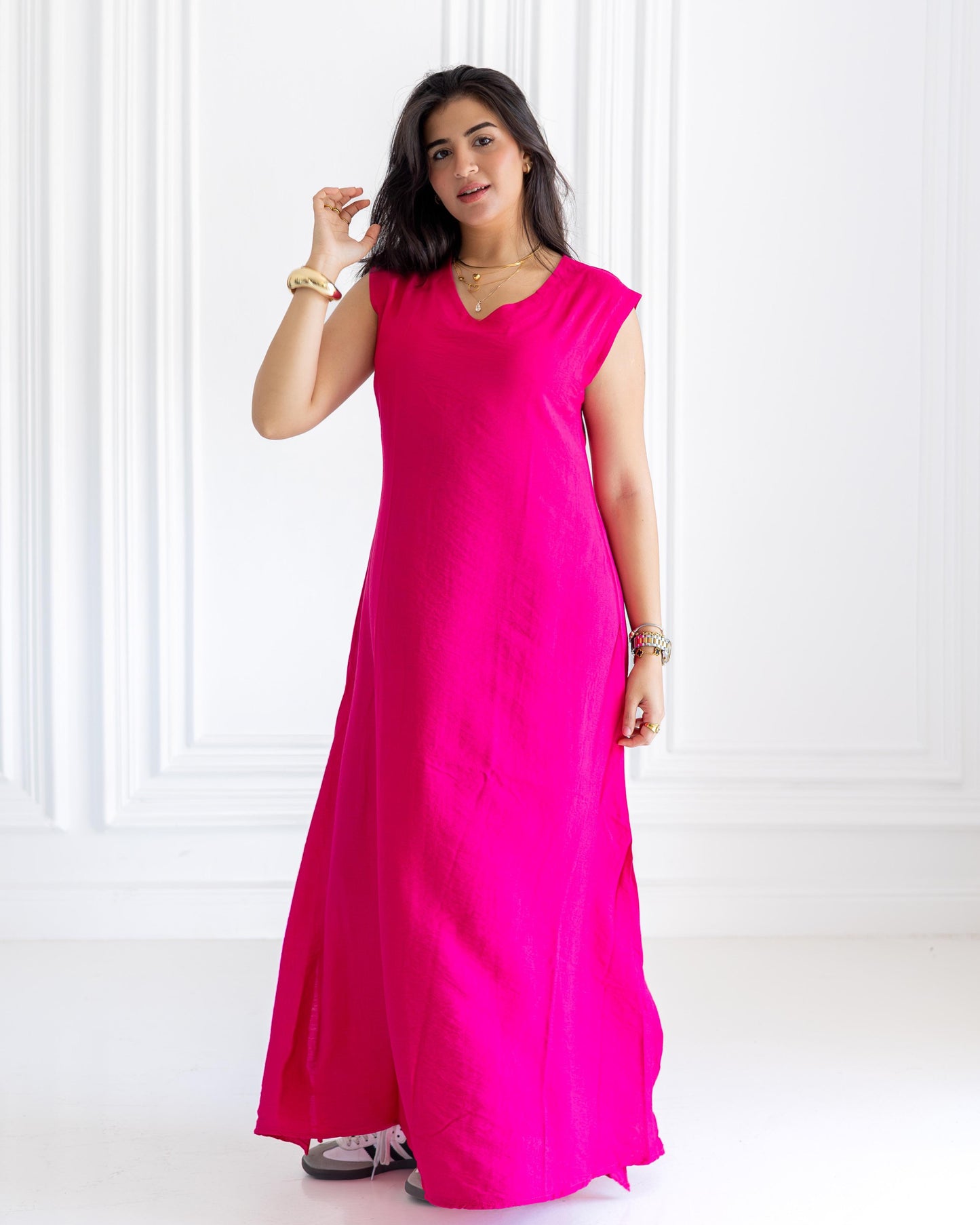 Ayla Dress in hot pink