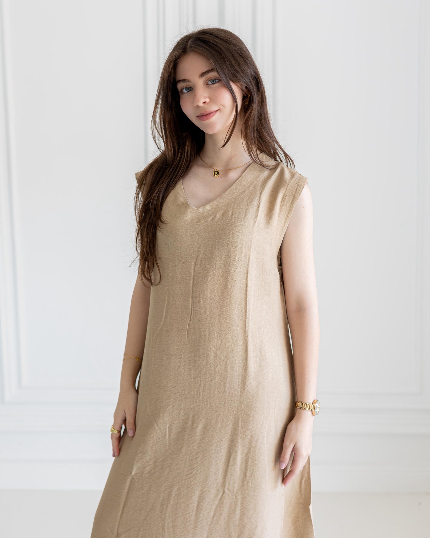 Ayla Dress in beige
