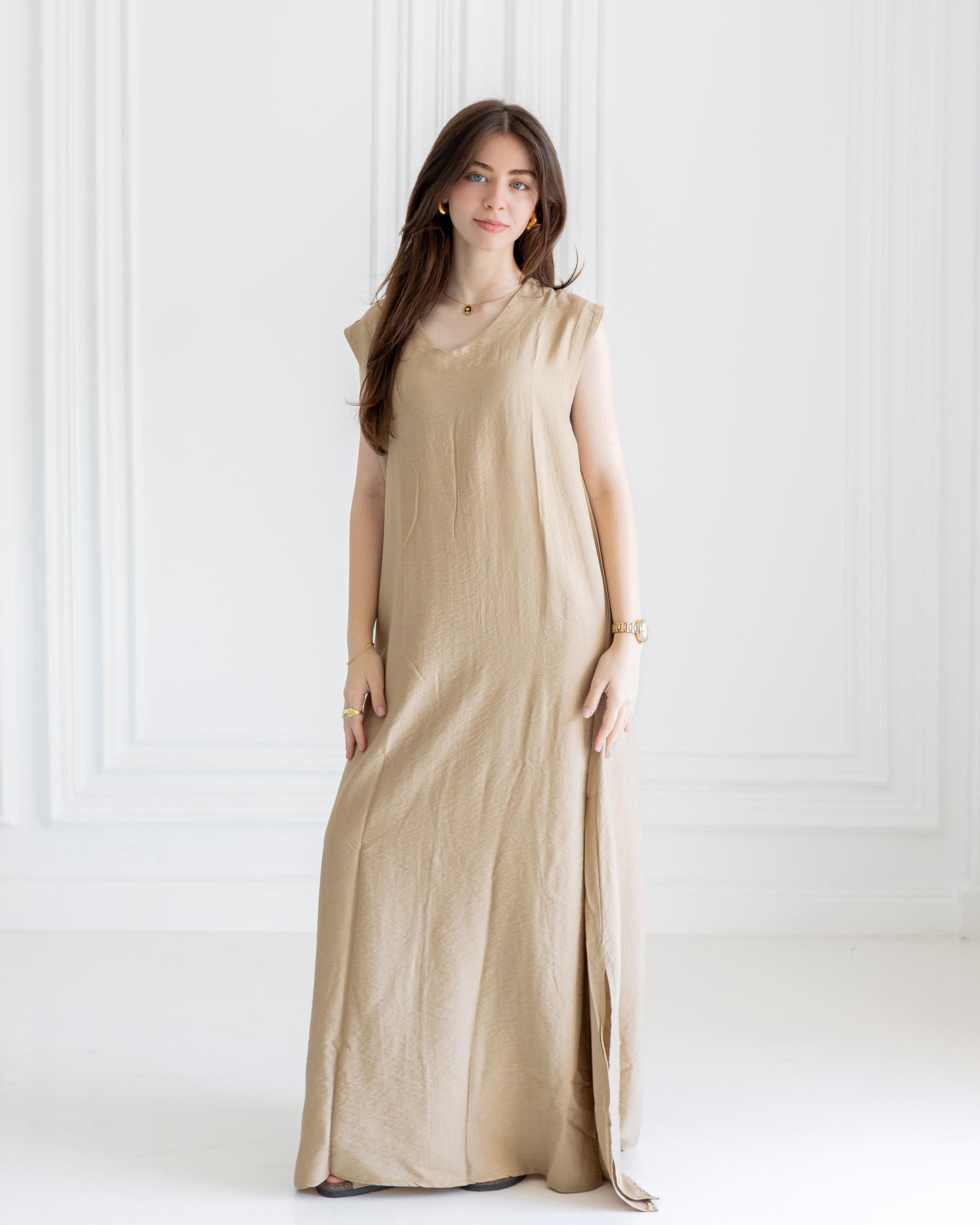 Ayla Dress in beige