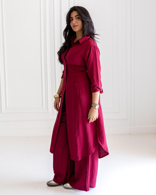 The Leiné Set in burgundy